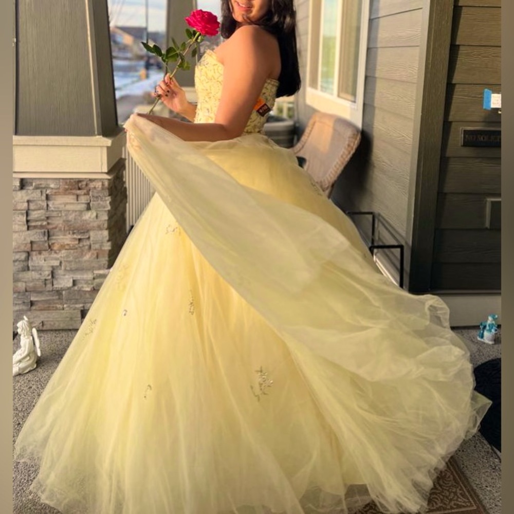 Forever Yours International Size 10 Yellow Ball Gown